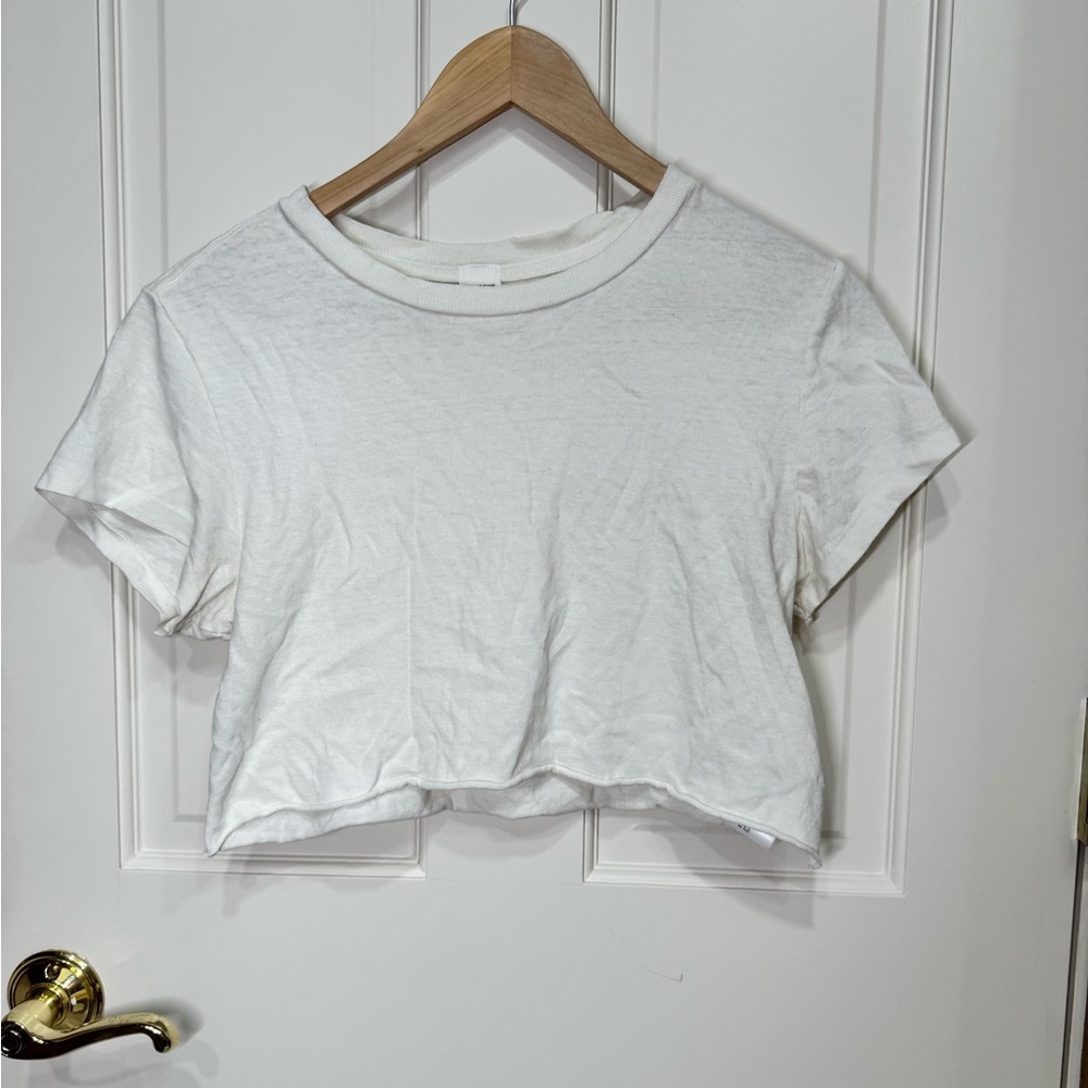 RE/DONE x Hanes White Cropped Tee